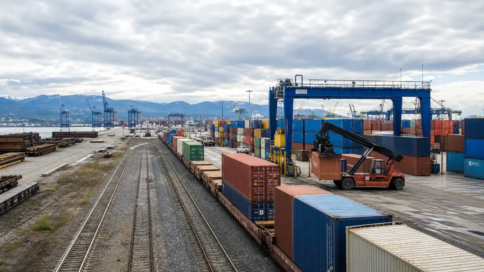 Illustrative rail and container freight interchange